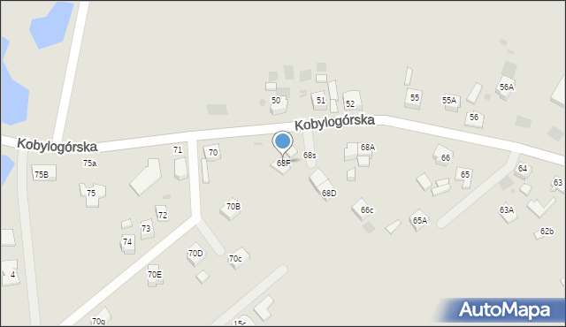 Gorzów Wielkopolski, Kobylogórska, 68F, mapa Gorzów Wielkopolski