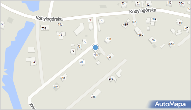 Gorzów Wielkopolski, Kobylogórska, 70D, mapa Gorzów Wielkopolski