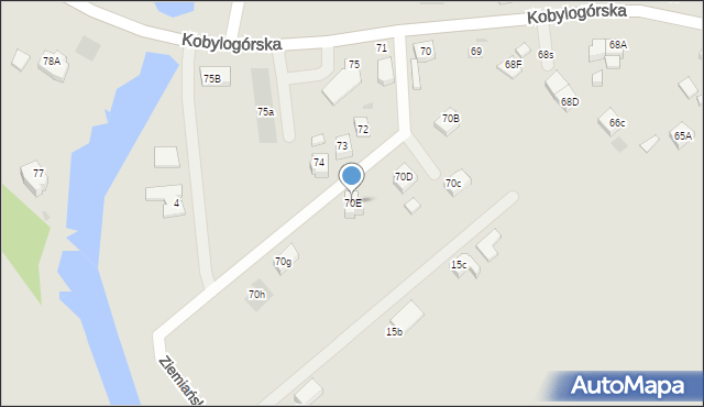 Gorzów Wielkopolski, Kobylogórska, 70E, mapa Gorzów Wielkopolski