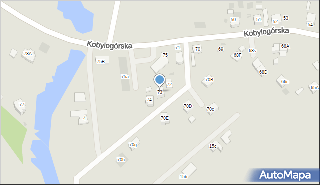 Gorzów Wielkopolski, Kobylogórska, 73, mapa Gorzów Wielkopolski