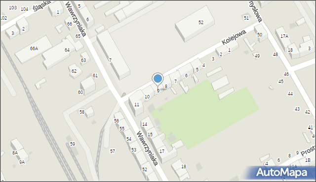 Gorzów Wielkopolski, Kolejowa, 9, mapa Gorzów Wielkopolski