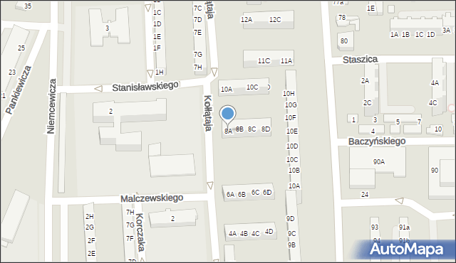 Gorzów Wielkopolski, Kołłątaja Hugo, 8A, mapa Gorzów Wielkopolski