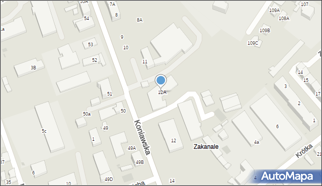 Gorzów Wielkopolski, Koniawska, 12A, mapa Gorzów Wielkopolski