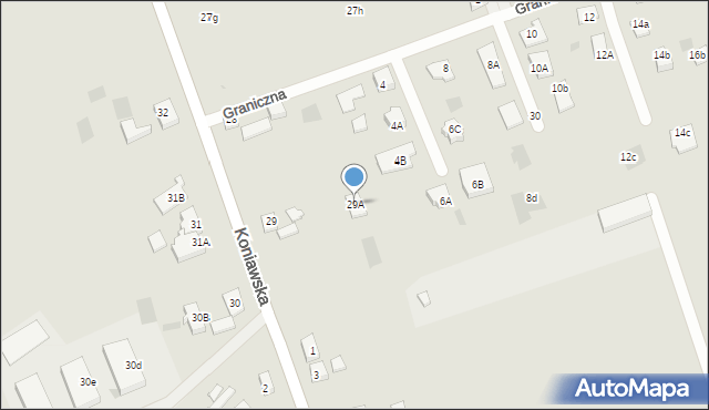 Gorzów Wielkopolski, Koniawska, 29A, mapa Gorzów Wielkopolski
