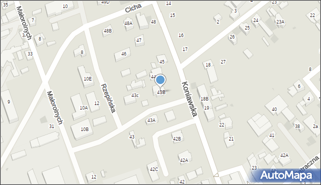 Gorzów Wielkopolski, Koniawska, 43B, mapa Gorzów Wielkopolski