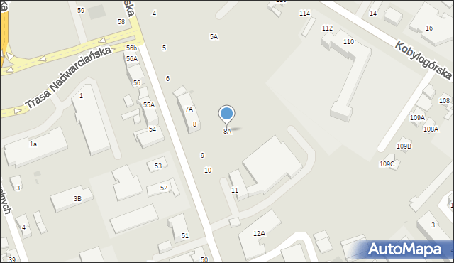 Gorzów Wielkopolski, Koniawska, 8A, mapa Gorzów Wielkopolski