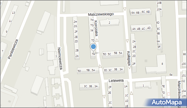 Gorzów Wielkopolski, Korczaka Janusza, 7A, mapa Gorzów Wielkopolski