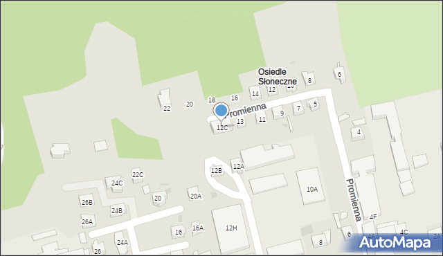 Gorzów Wielkopolski, Kostrzyńska, 12C, mapa Gorzów Wielkopolski