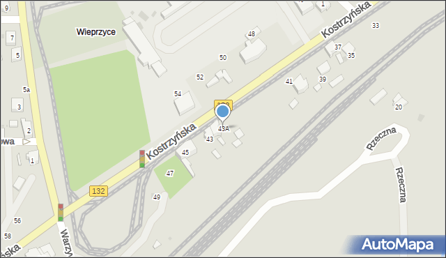 Gorzów Wielkopolski, Kostrzyńska, 43A, mapa Gorzów Wielkopolski