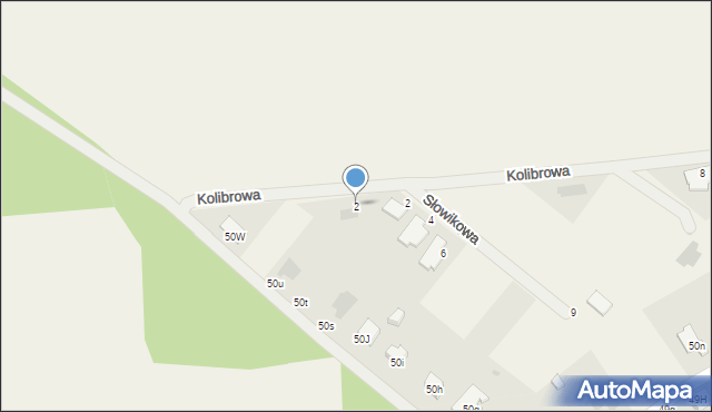 Gorzyca, Kolibrowa, 2, mapa Gorzyca