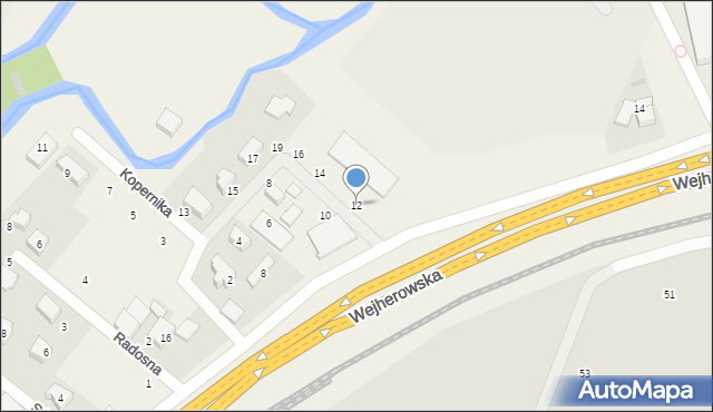 Gościcino, Kopernika Mikołaja, 12, mapa Gościcino