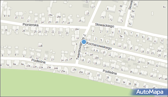 Gostyń, Kochanowskiego Jana, 2, mapa Gostyń