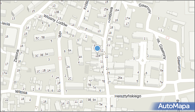 Gostyń, Kolejowa, 12A, mapa Gostyń