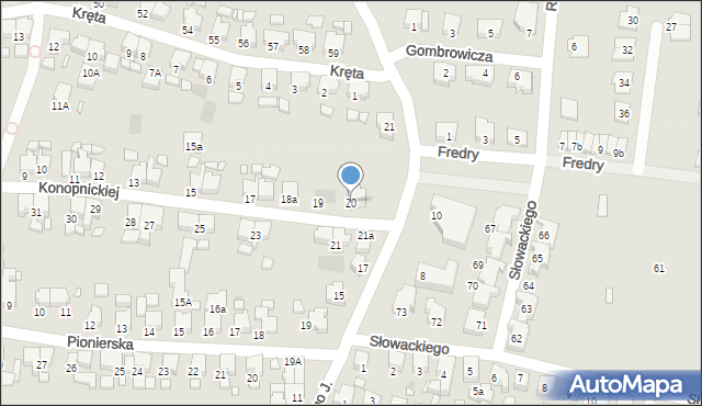 Gostyń, Konopnickiej Marii, 20, mapa Gostyń