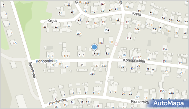 Gostyń, Konopnickiej Marii, 7, mapa Gostyń