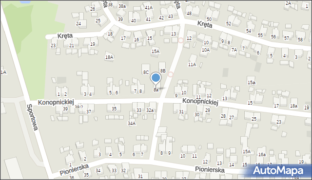 Gostyń, Konopnickiej Marii, 8a, mapa Gostyń