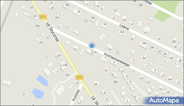 Gostynin, Kochanowskiego Jana, 2, mapa Gostynin