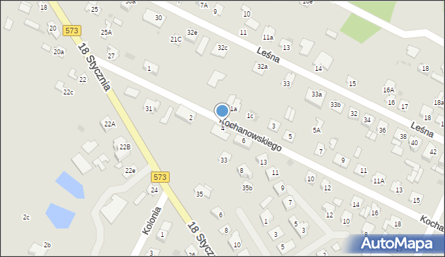 Gostynin, Kochanowskiego Jana, 4, mapa Gostynin