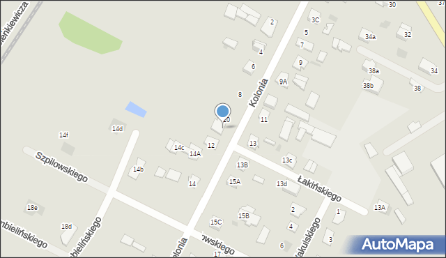 Gostynin, Kolonia, 10a, mapa Gostynin