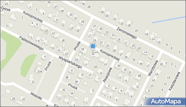 Gostynin, Konopnickiej Marii, 22, mapa Gostynin