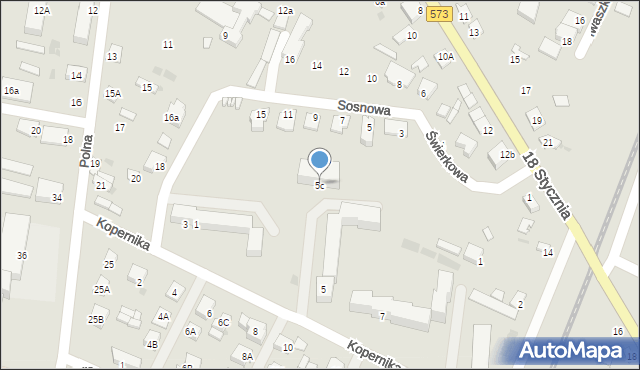 Gostynin, Kopernika Mikołaja, 5c, mapa Gostynin