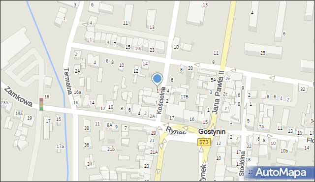 Gostynin, Kościelna, 1, mapa Gostynin