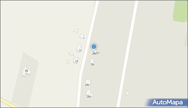 Gostynin, Kowalska, 28d, mapa Gostynin