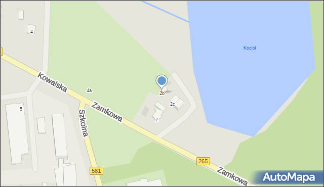 Gostynin, Kowalska, 2b, mapa Gostynin