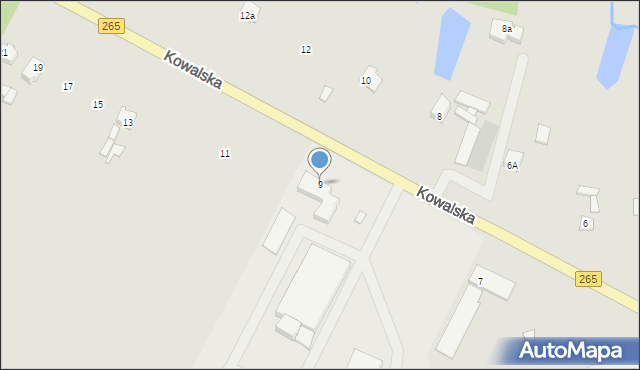 Gostynin, Kowalska, 9, mapa Gostynin