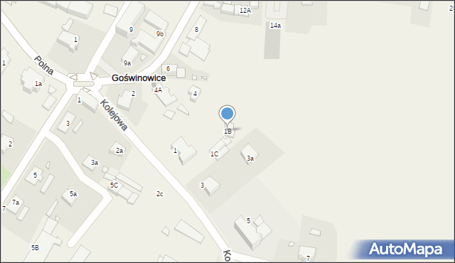 Goświnowice, Kolejowa, 1B, mapa Goświnowice