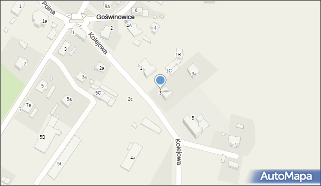 Goświnowice, Kolejowa, 3, mapa Goświnowice