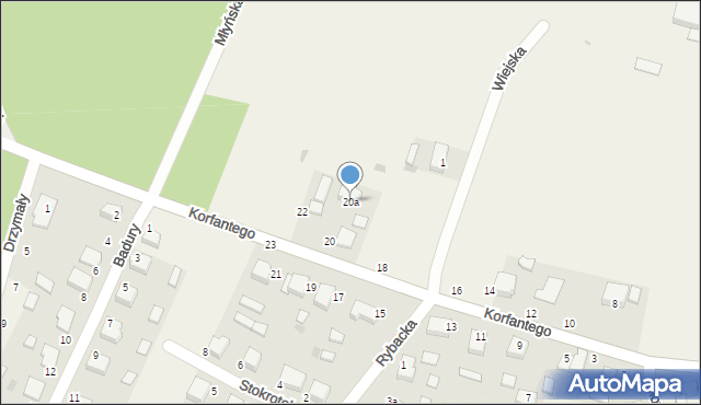 Goszcz, Korfantego Wojciecha, 20a, mapa Goszcz