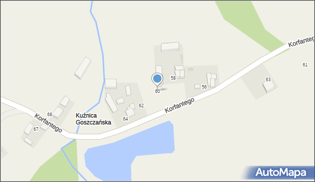 Goszcz, Korfantego Wojciecha, 60, mapa Goszcz