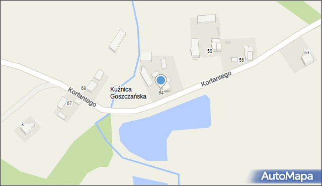 Goszcz, Korfantego Wojciecha, 64, mapa Goszcz