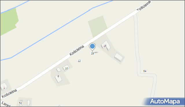 Goszcza, Kościelna, 14, mapa Goszcza