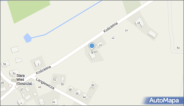Goszcza, Kościelna, 8, mapa Goszcza