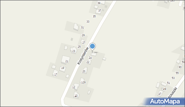 Goszyce, Kosynierów, 26, mapa Goszyce