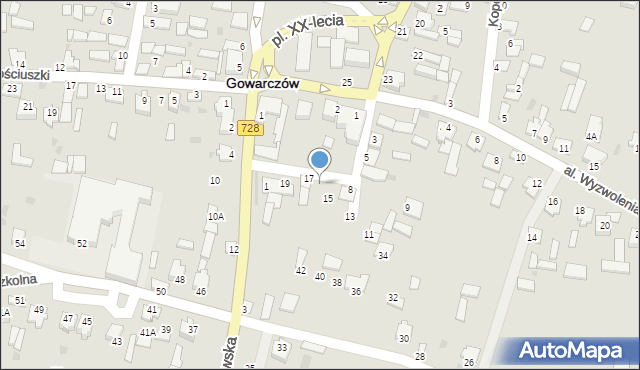 Gowarczów, Konecka, 4, mapa Gowarczów