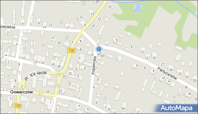 Gowarczów, Kopernika Mikołaja, 14, mapa Gowarczów