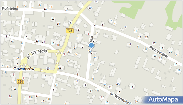 Gowarczów, Kopernika Mikołaja, 8, mapa Gowarczów