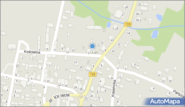 Gowarczów, Kościelna, 19, mapa Gowarczów