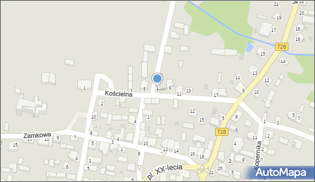 Gowarczów, Kościelna, 7, mapa Gowarczów