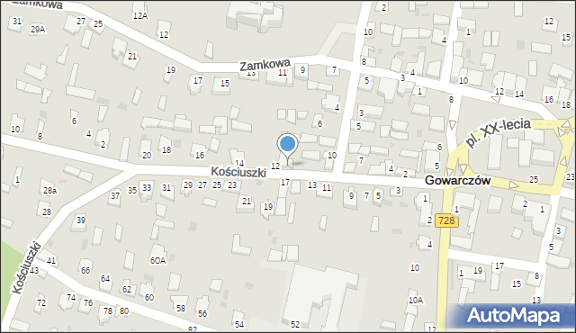Gowarczów, Kościuszki Tadeusza, gen., 10, mapa Gowarczów