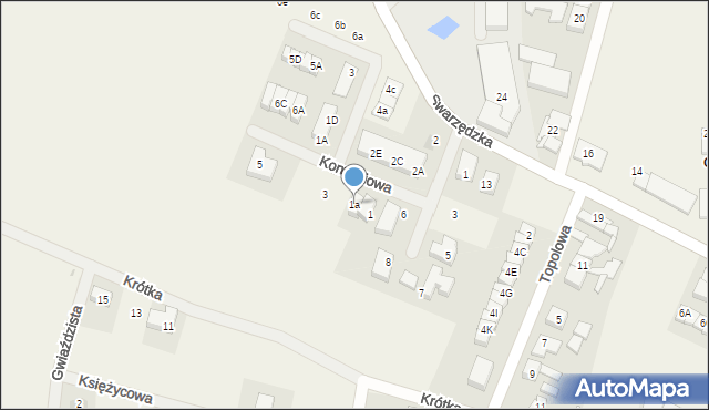 Gowarzewo, Konwaliowa, 1a, mapa Gowarzewo