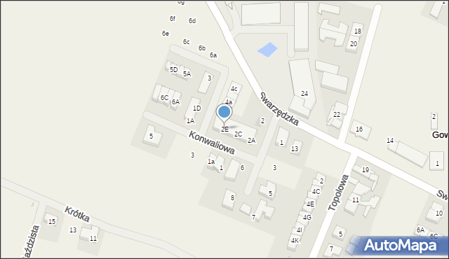 Gowarzewo, Konwaliowa, 2E, mapa Gowarzewo