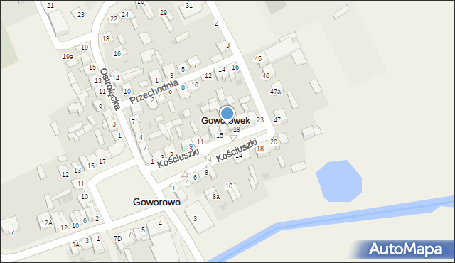 Goworowo, Kościuszki Tadeusza, gen., 17, mapa Goworowo