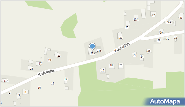 Gózd, Kościelna, 23a, mapa Gózd