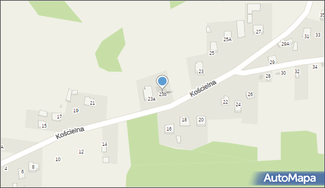 Gózd, Kościelna, 23b, mapa Gózd