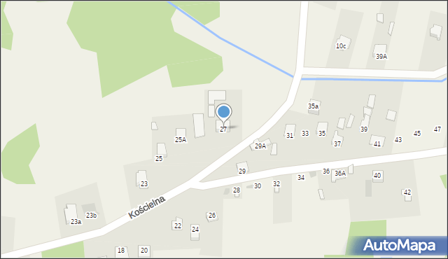 Gózd, Kościelna, 27, mapa Gózd
