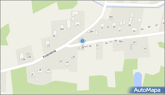 Gózd, Kościelna, 28, mapa Gózd